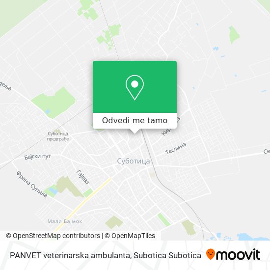 PANVET veterinarska ambulanta mapa