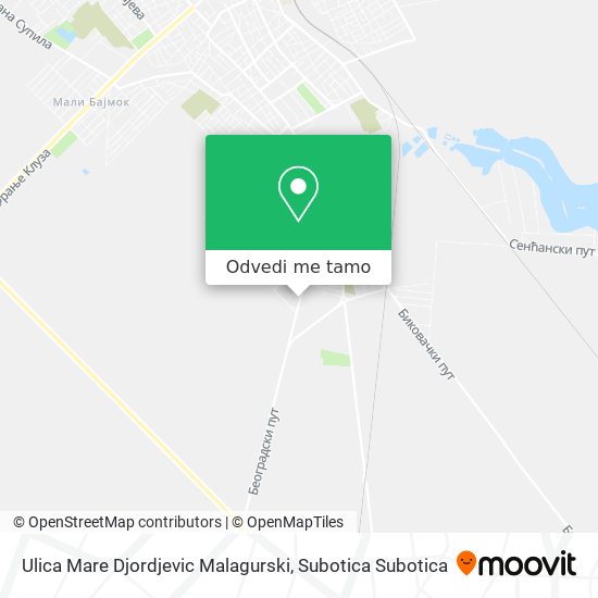 Ulica Mare Djordjevic Malagurski mapa