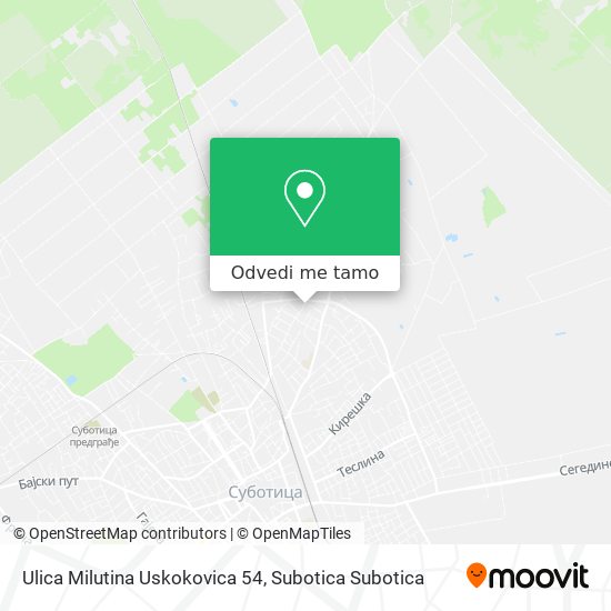 Ulica Milutina Uskokovica 54 mapa