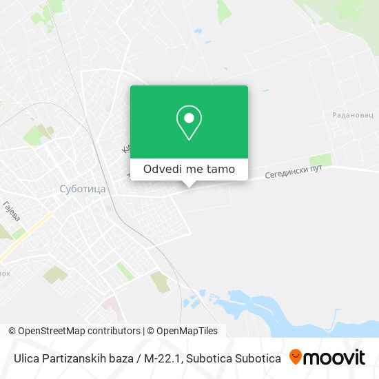 Ulica Partizanskih baza / M-22.1 mapa