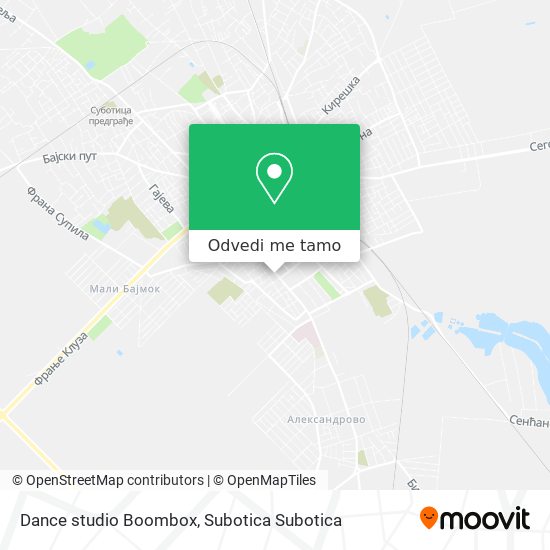 Dance studio Boombox mapa