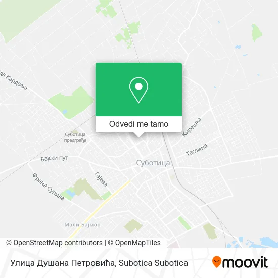 Улица Душана Петровића mapa