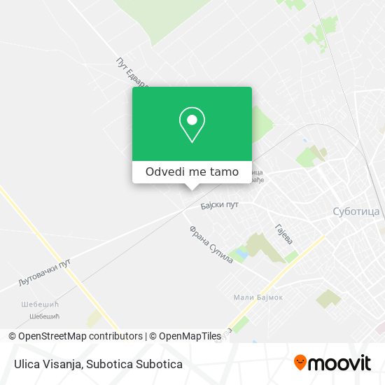 Ulica Visanja mapa