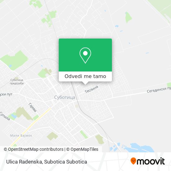 Ulica Radenska mapa