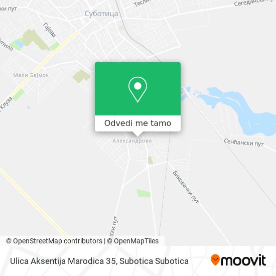 Ulica Aksentija Marodica 35 mapa