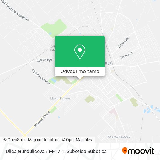 Ulica Gunduliceva / M-17.1 mapa