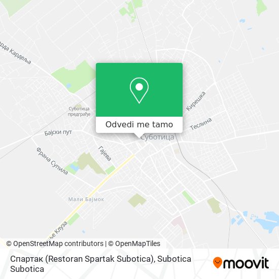 Спартак (Restoran Spartak Subotica) mapa