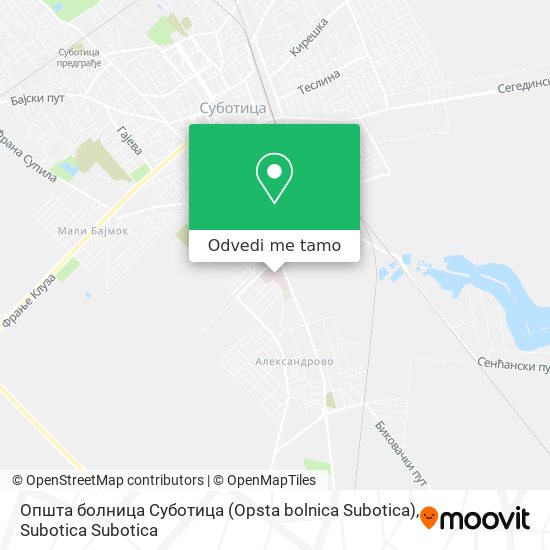 Општа болница Суботица (Opsta bolnica Subotica) mapa