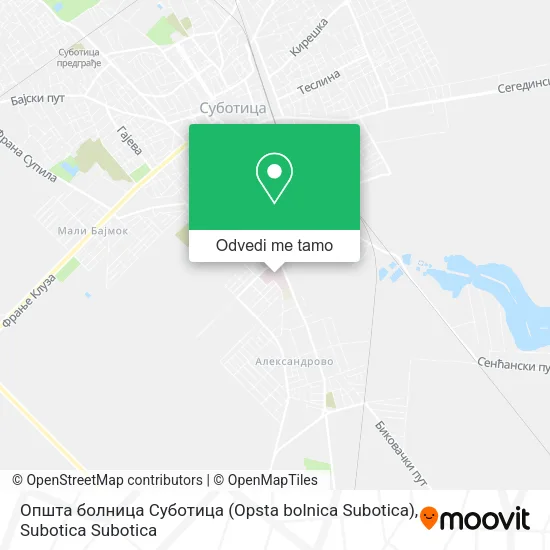 Општа болница Суботица (Opsta bolnica Subotica) mapa
