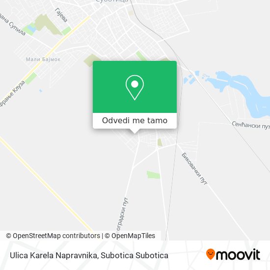 Ulica Karela Napravnika mapa