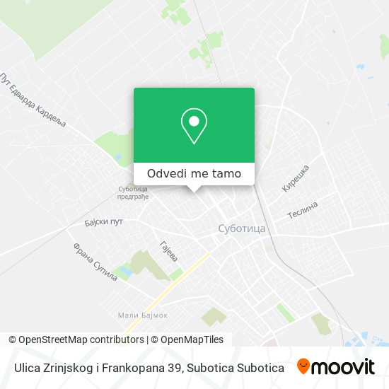 Ulica Zrinjskog i Frankopana 39 mapa