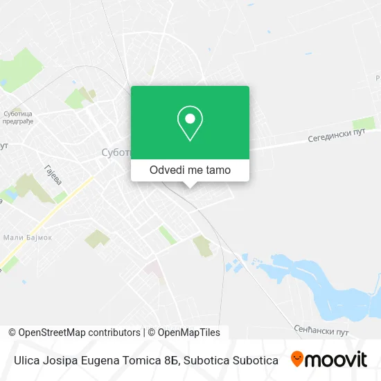 Ulica Josipa Eugena Tomica 8Б mapa