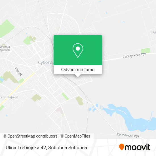 Ulica Trebinjska 42 mapa