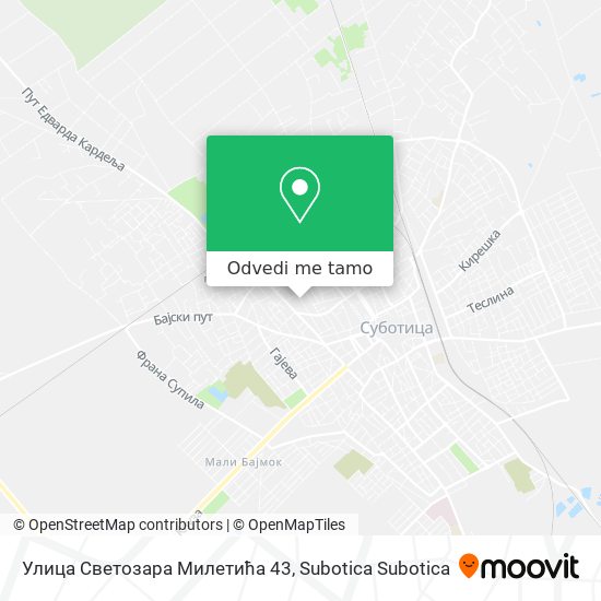 Улица Светозара Милетића 43 mapa