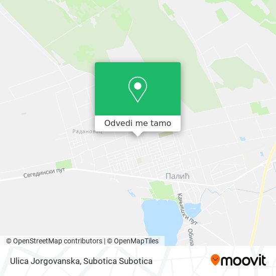 Ulica Jorgovanska mapa