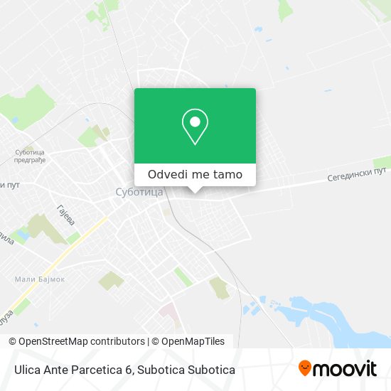 Ulica Ante Parcetica 6 mapa