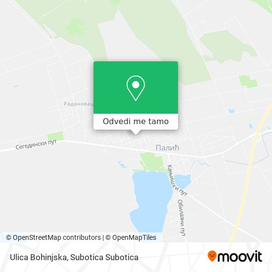 Ulica Bohinjska mapa