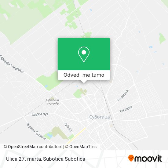 Ulica 27. marta mapa