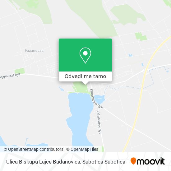 Ulica Biskupa Lajce Budanovica mapa