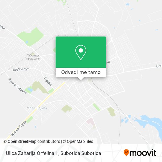 Ulica Zaharija Orfelina 1 mapa