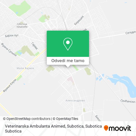 Veterinarska Ambulanta Animed, Subotica mapa