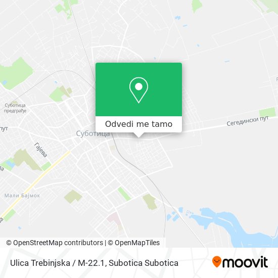 Ulica Trebinjska / M-22.1 mapa