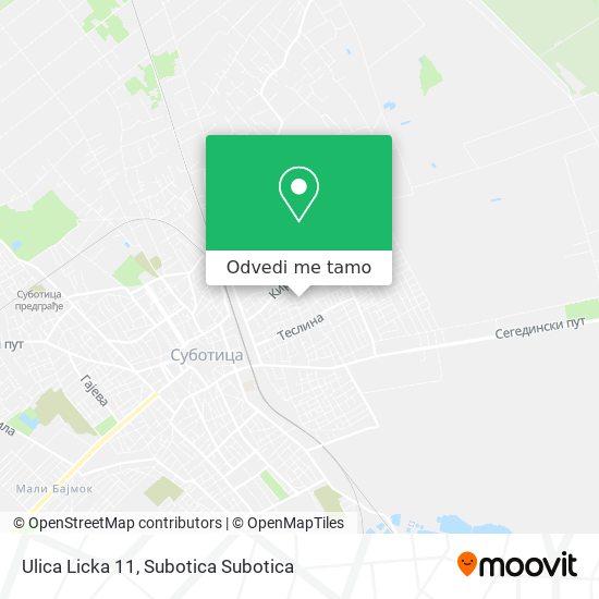 Ulica Licka 11 mapa