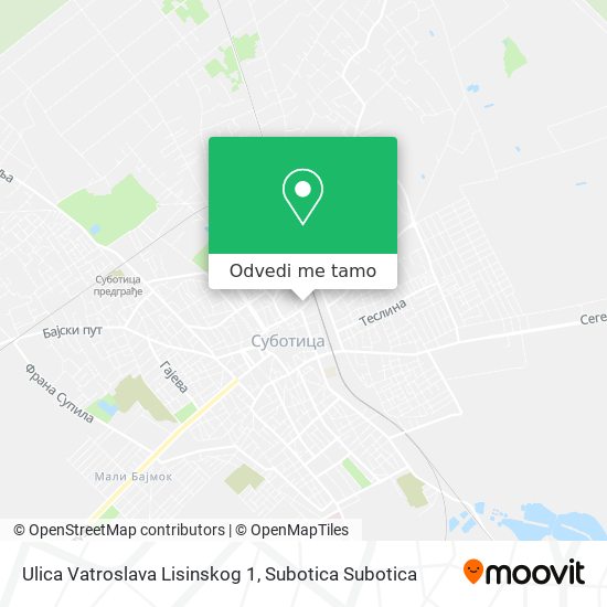 Ulica Vatroslava Lisinskog 1 mapa