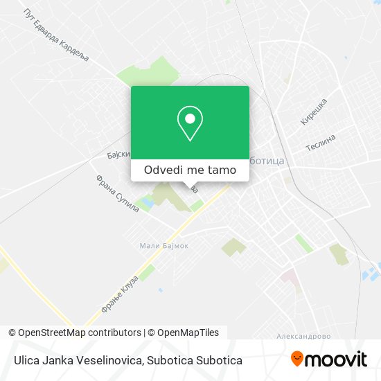 Ulica Janka Veselinovica mapa