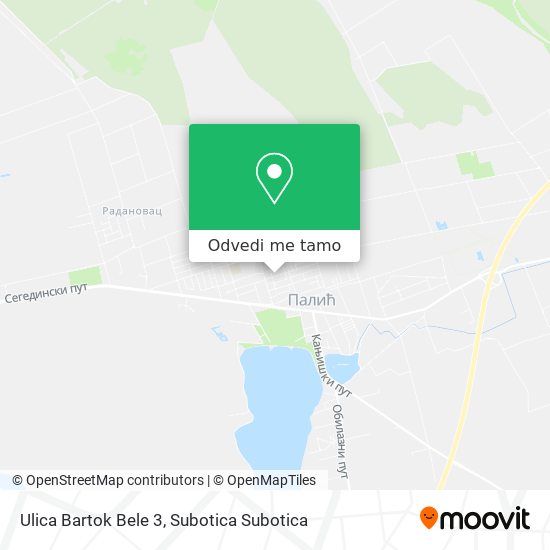 Ulica Bartok Bele 3 mapa