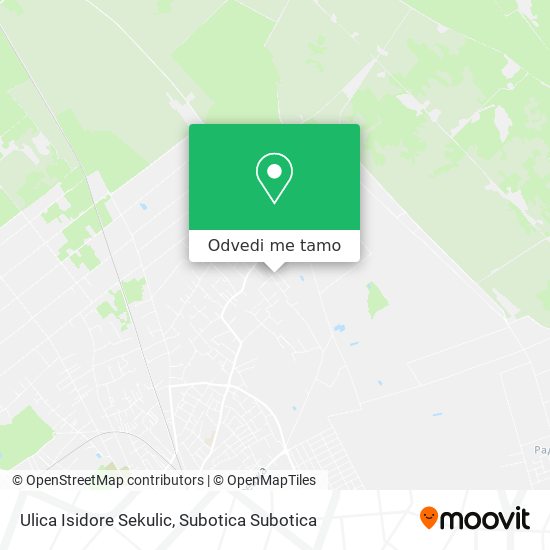 Ulica Isidore Sekulic mapa