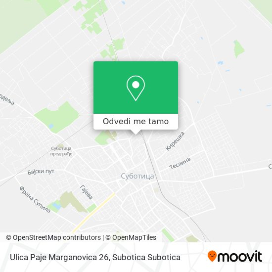 Ulica Paje Marganovica 26 mapa