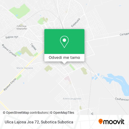 Ulica Lajosa Joa 72 mapa