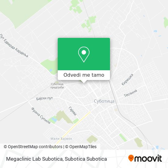 Megaclinic Lab Subotica mapa