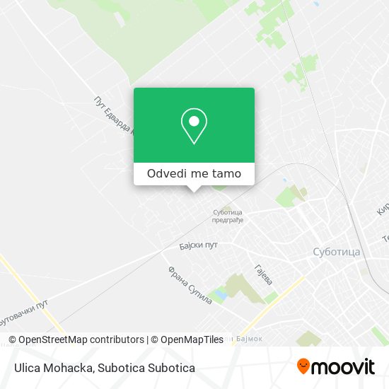 Ulica Mohacka mapa