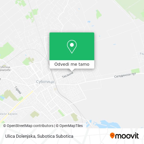 Ulica Dolenjska mapa