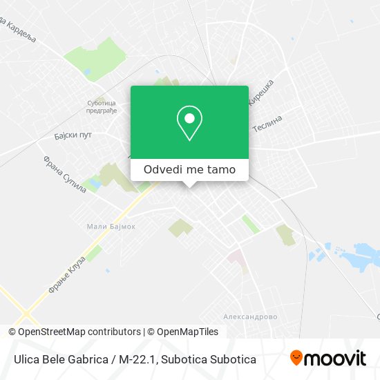 Ulica Bele Gabrica / M-22.1 mapa