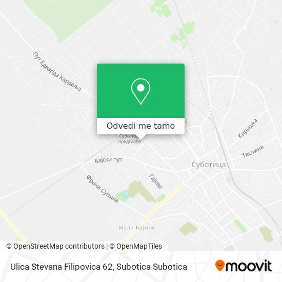 Ulica Stevana Filipovica 62 mapa
