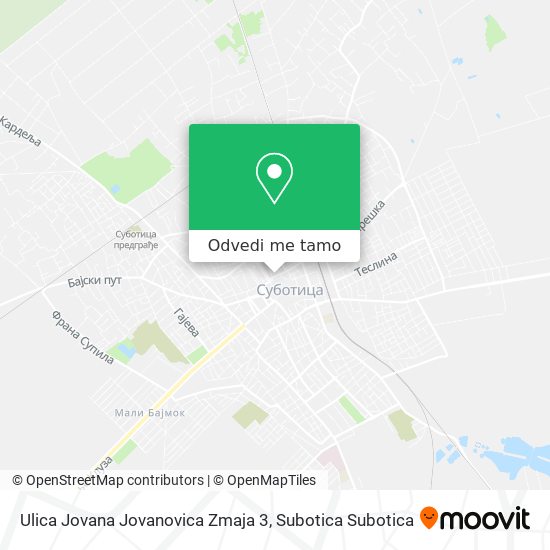 Ulica Jovana Jovanovica Zmaja 3 mapa