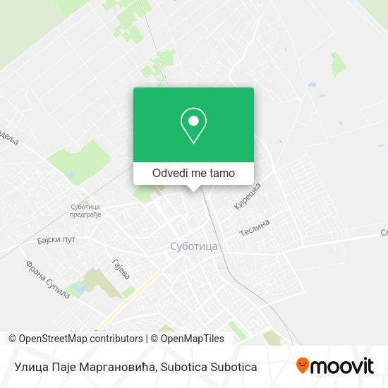 Улица Паје Маргановића mapa