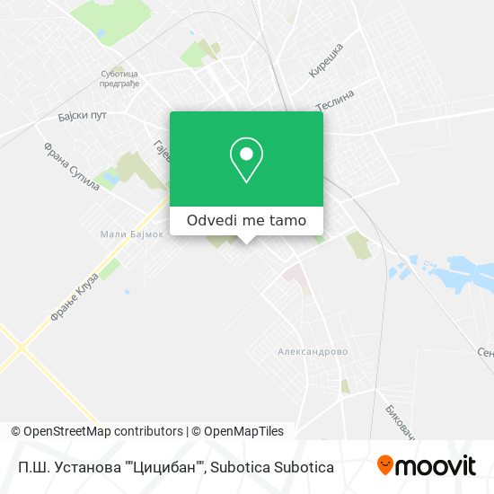 П.Ш. Установа ""Цицибан"" mapa