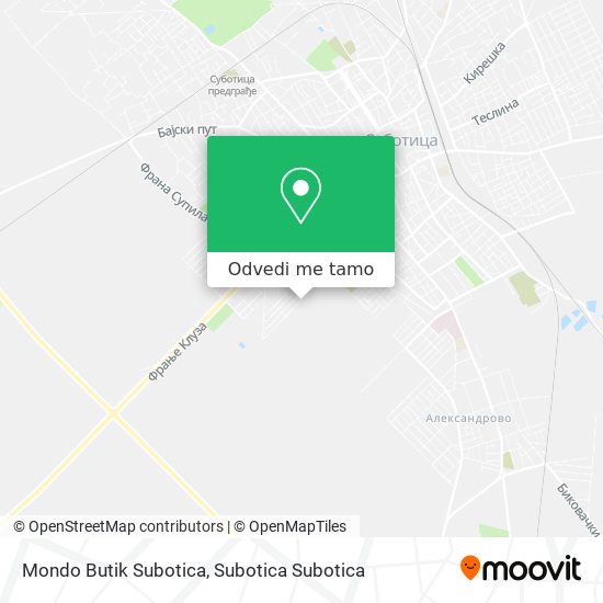 Mondo Butik Subotica mapa