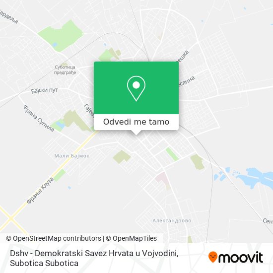 Dshv - Demokratski Savez Hrvata u Vojvodini mapa