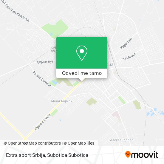 Extra sport Srbija mapa
