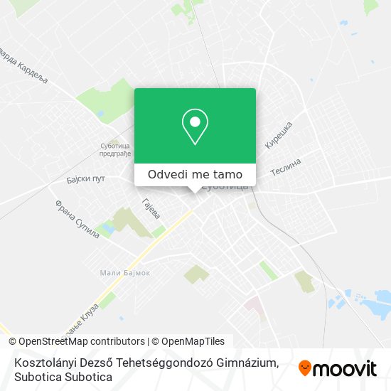 Kosztolányi Dezső Tehetséggondozó Gimnázium mapa