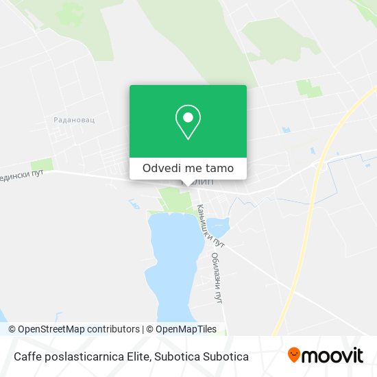 Caffe poslasticarnica Elite mapa