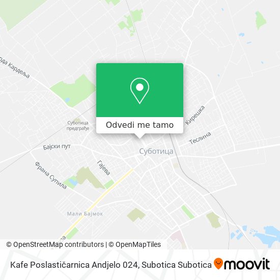 Kafe Poslastičarnica Andjelo 024 mapa