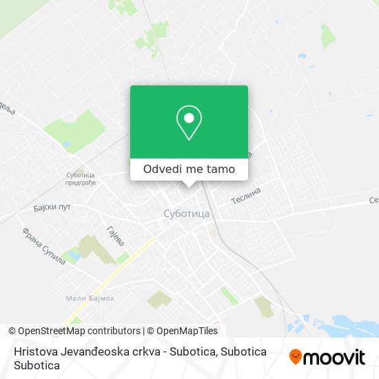 Hristova Jevanđeoska crkva - Subotica mapa