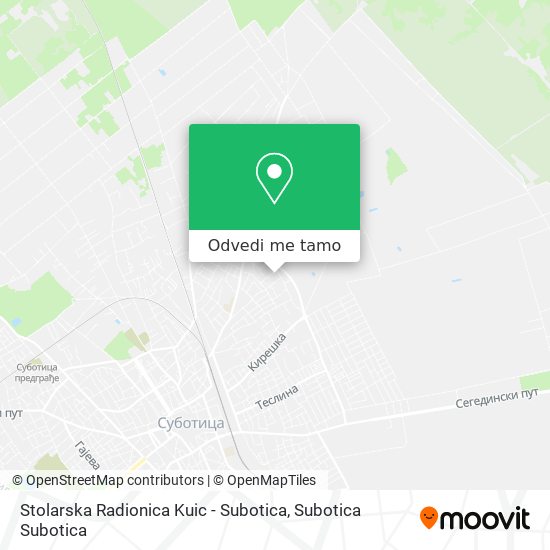 Stolarska Radionica Kuic - Subotica mapa