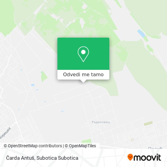 Čarda Antuš mapa